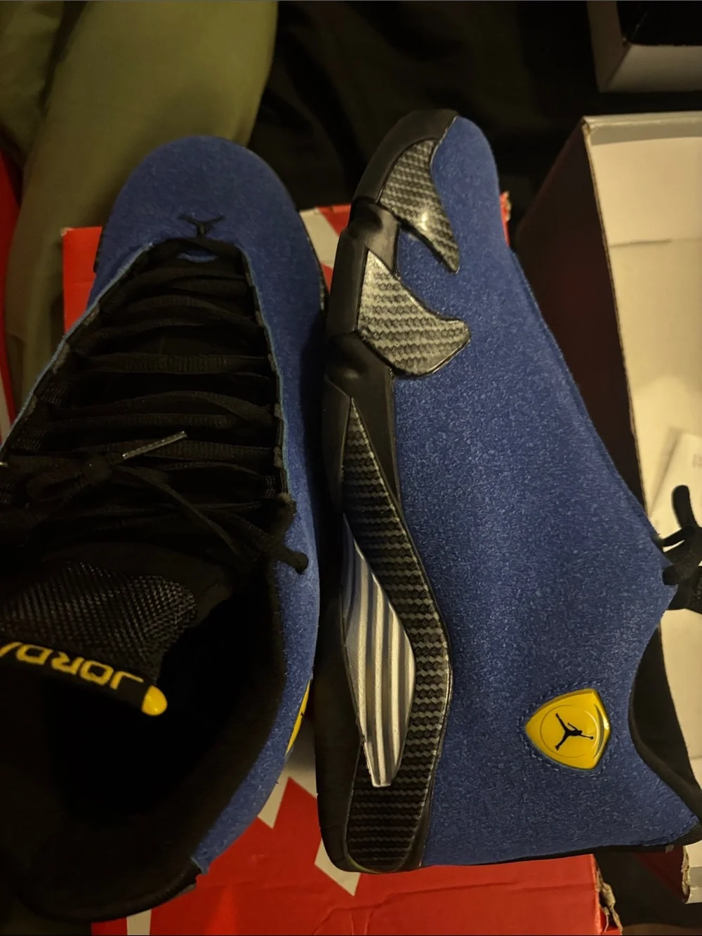 Jordan Men’s Sneakers in Blue with Yellow Accents